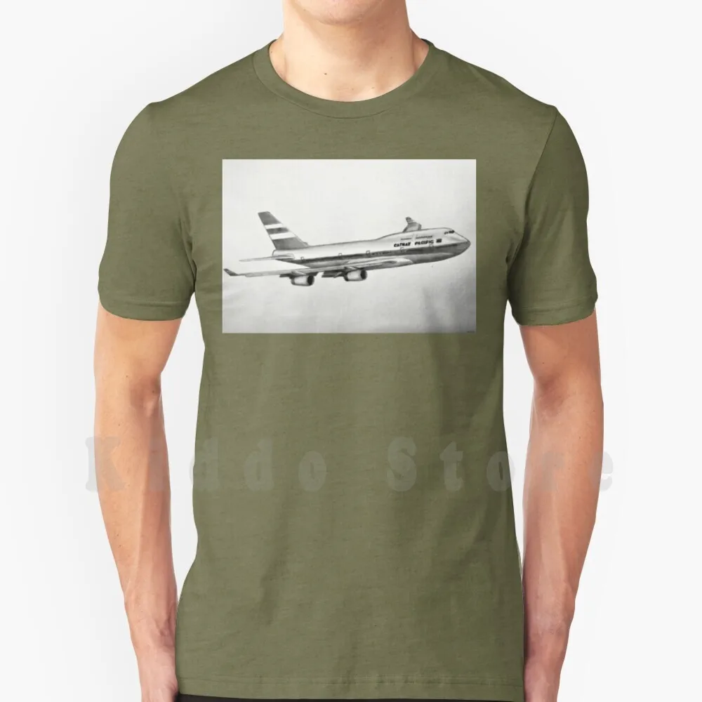 The Old Cathay T Shirt Cotton Men Diy Print Cool Tee Cathay Pacific Old Livery 747 Boeing Plane Aviation Cabin Crew Flight