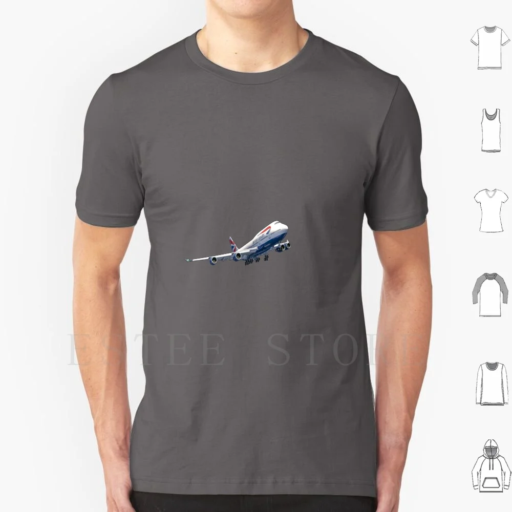 British Airways Boeing 747-400 T Shirt Cotton Men Stampa Fai Da Te Boeing 747 Birtish Aurways Transport Jet