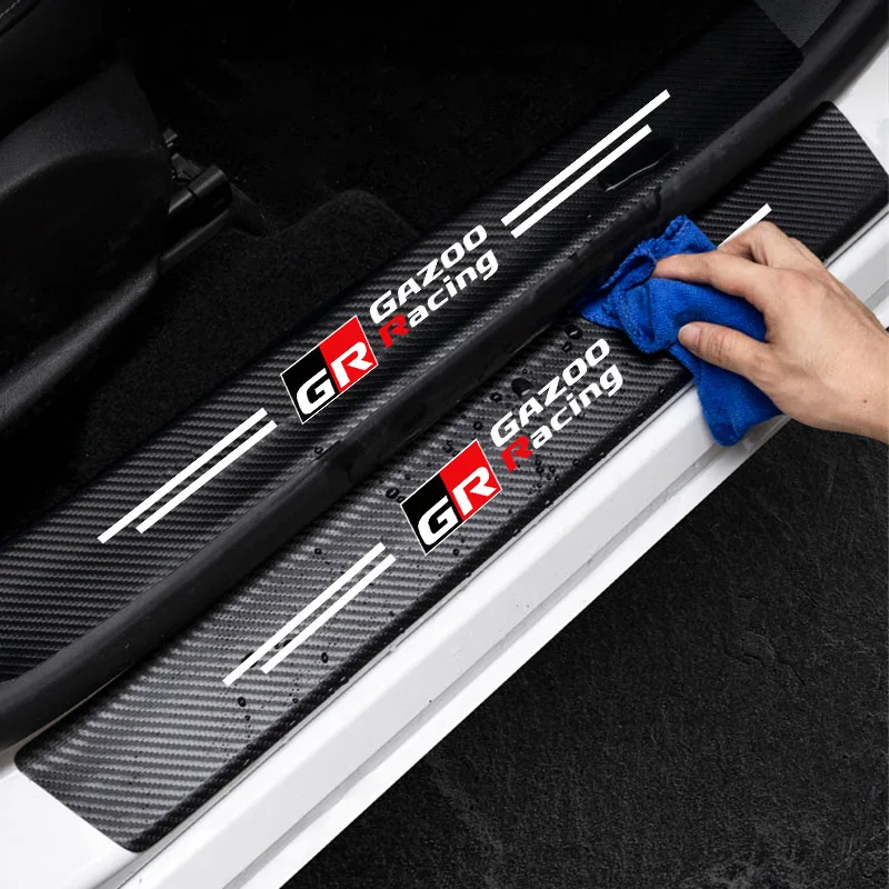 5Pcs Car Emblem Soglia Anti Scratch Door Davanzale Protector Per Toyota Corolla Yaris Aygo Prius Chr Camry Auris Avensis Land