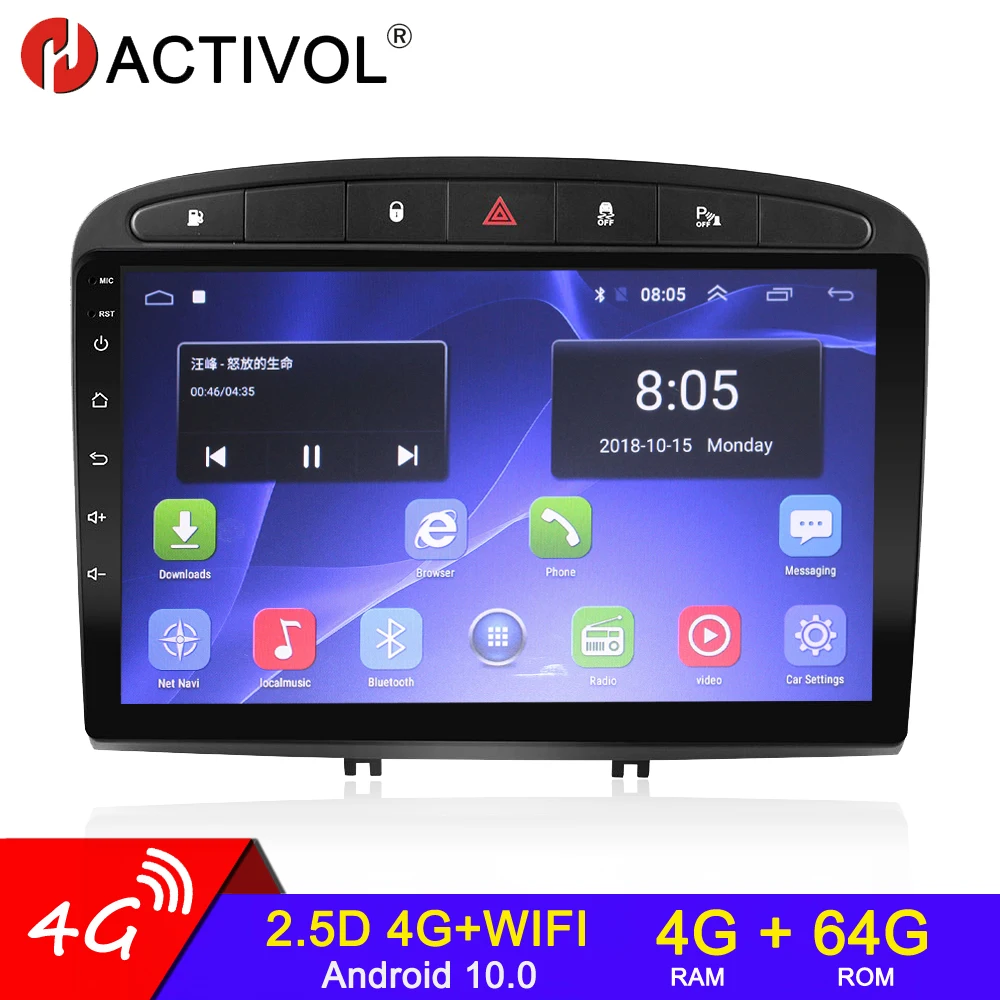 4G 64G 2 Din Autoradio Doppio Din Autoradio Per Peugeot 408 Per Peugeot 308 308Sw 2010-2013 Autoradio Bluetooth Auto Multimidia