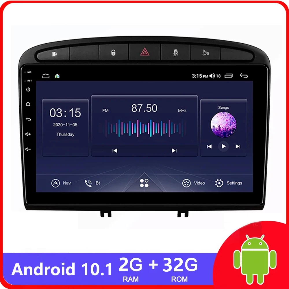 Android 11 Autoradio Stereo Multimedia Navigation Gps Lettore Mp5 Per Peugeot Per Peugeot 2010 -2016 Peugeot 308 408 Head Unit Video