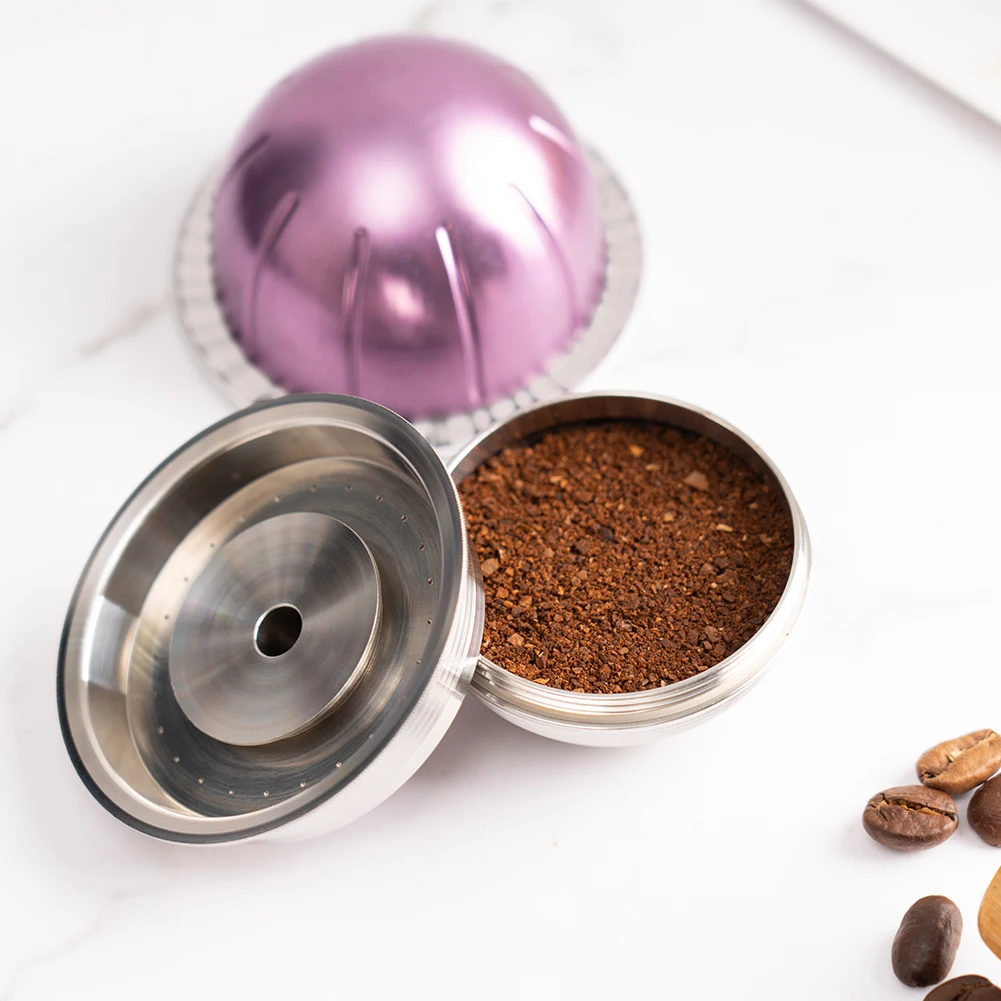 Recafimil Riutilizzabile Big Cup Per Nespresso Vertuo Next Coffee Capsule Filter Espresso Vertuoline Stianless Steel Pod Con Manomissione
