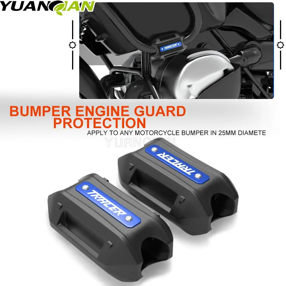 Moto 25Mm Motore Crash Bar Protezione Bluemmer Decorativo Guared Per Yamaha Tracer 900 Gt Tracer 700 Gt Tracer 900 Gt