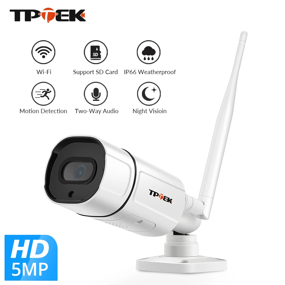 Telecamera Ip Wifi Hd 5Mp Telecamera Di Sicurezza Esterna Cctv 1080P Videosorveglianza Wireless Wi Fi Camara Audio Bidirezionale Camhi Wi-Fi Cam