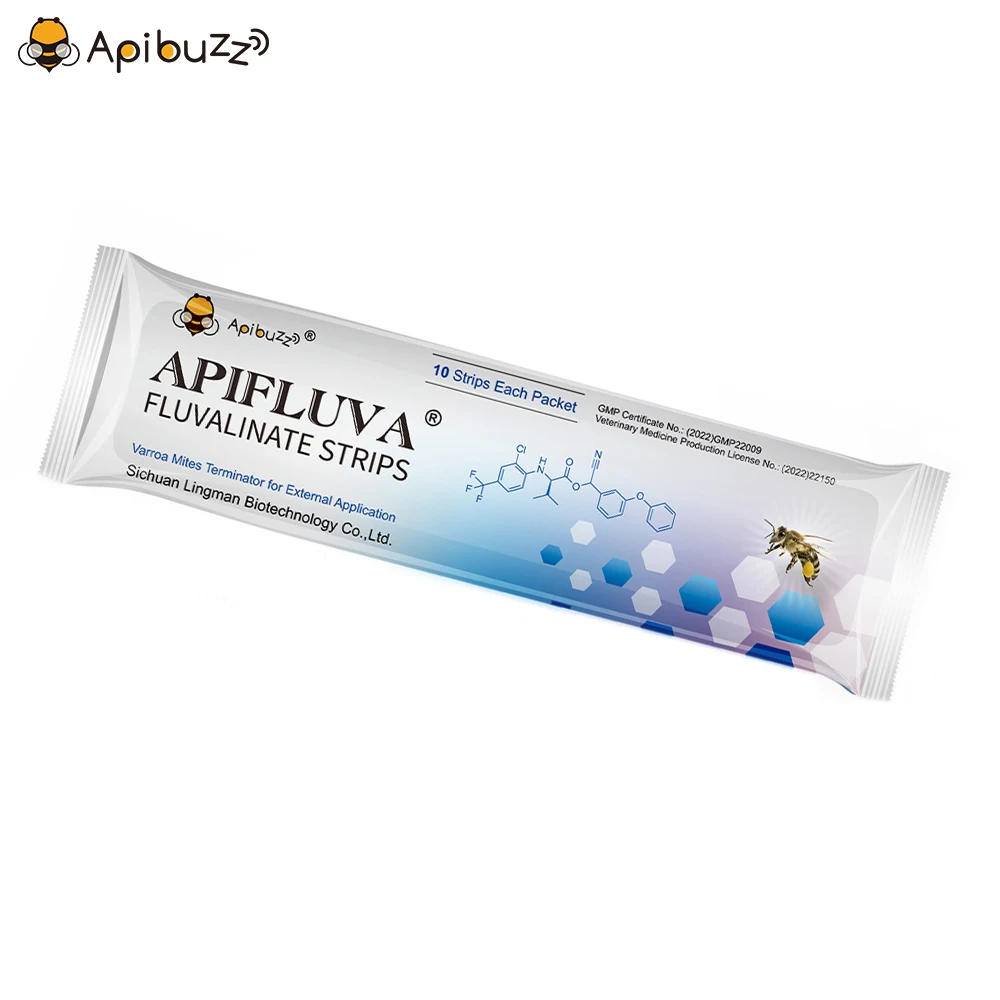 Apibuzz Apifluva Strisce Di Varroa Confezione Da 10 Unità-Trattamento Del Distruttore Di Varroa Nell'Alveare-Attrezzatura Per Api-Forniture Per Apicol