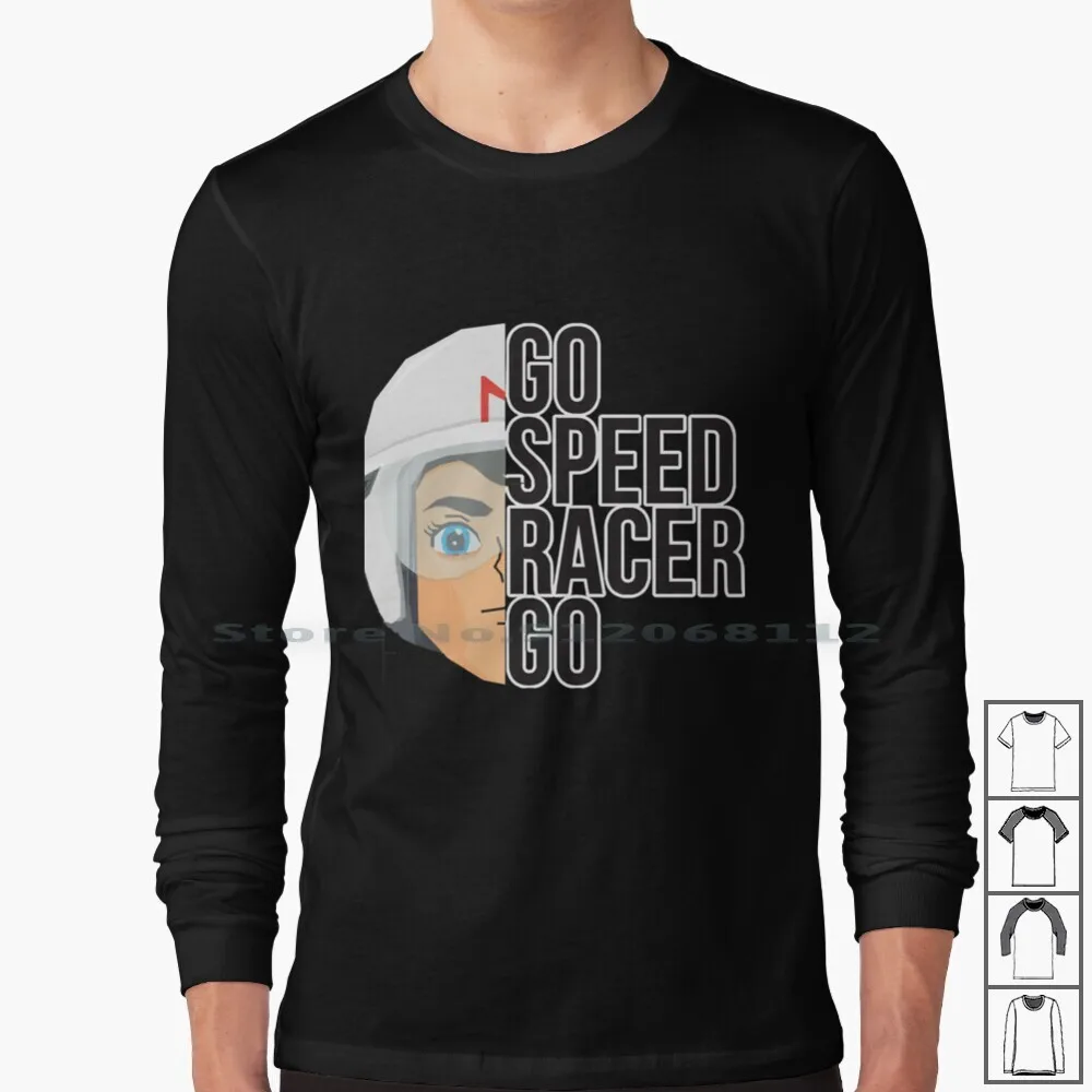 Maglietta A Maniche Lunghe Anime E Manga Cars Cool Go Mach 5 Manga Speed Vintage Go Speed Go