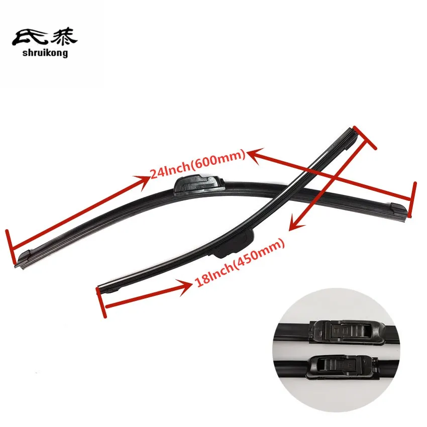 Trasporto Libero 2 Pz/Lotto Lame Auto Tergicristallo Per 2009-2019 Chevrolet Cruze 24 "+ 18" In Forma Di Standard Di J Hook Wiper Arms Solo
