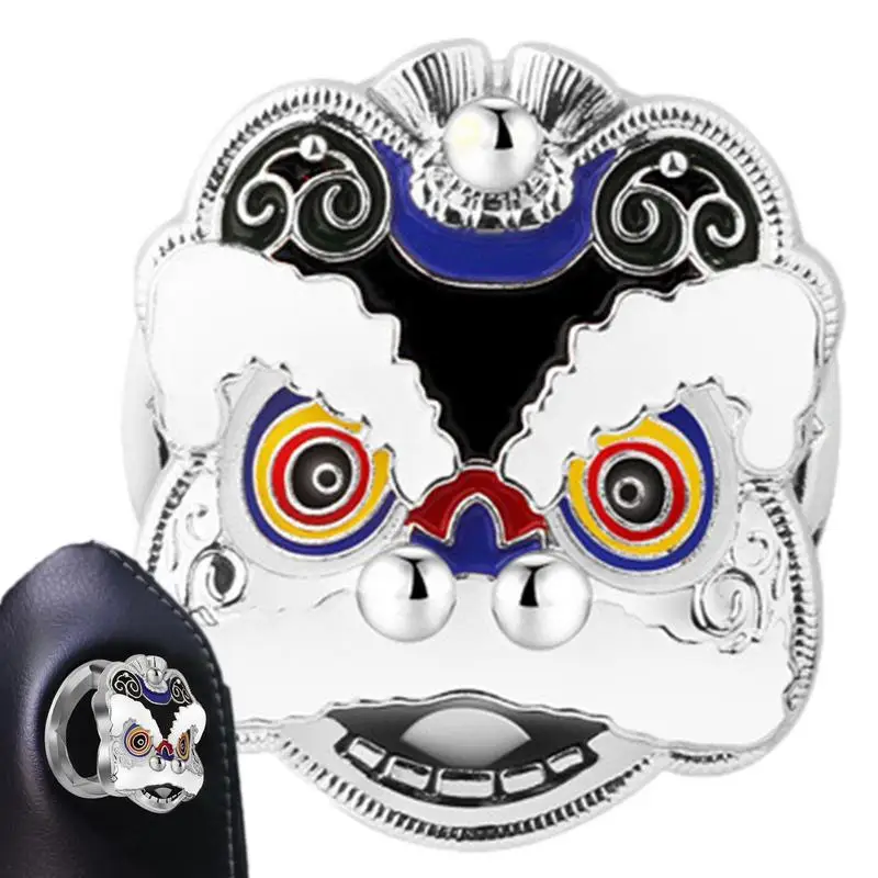 Push To Start Button Cover Car Engine Decoration Button Cover Antiruggine Lion Pattern Start Stop Button Cover Alluminio Impermeabile