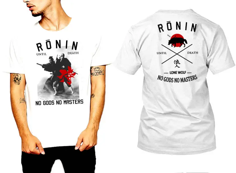 Summer Fashion Hot Ronin T-Shirt Giapponese Shogun Assassins Bushido Anime Katana Samurai New Tee Shirt