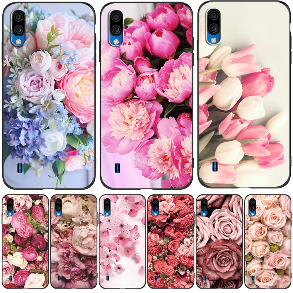 Custodia Per Zte Blade A5 2020 Custodia Cover Posteriore Per Telefono Custodia In Tpu Nero Flower Rose Peony