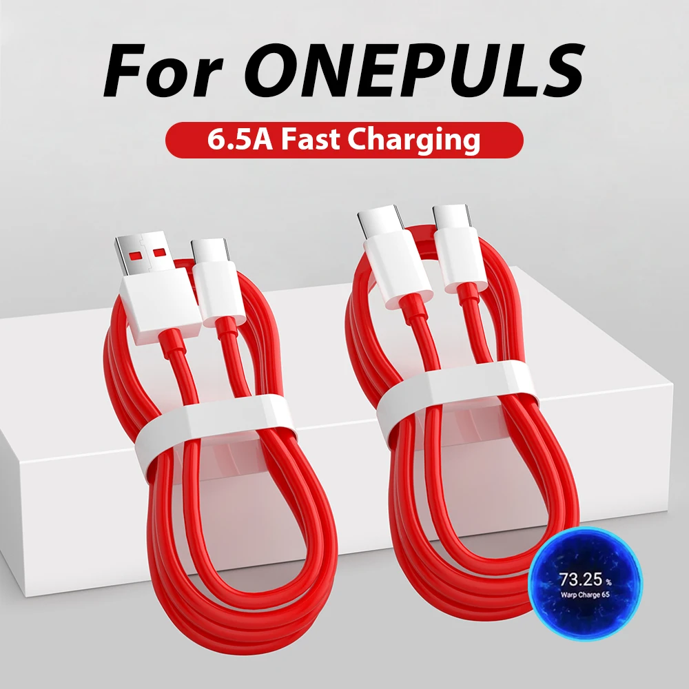 Per Oneplus 9 9R Nord 2 N10 Ce 5G Warp Charge Type-C Dash Cable 6.5A Fast Charge One Plus 8 7 Pro 7 T 7 T 6T 9Rt 65W Caricatore Di Ordito