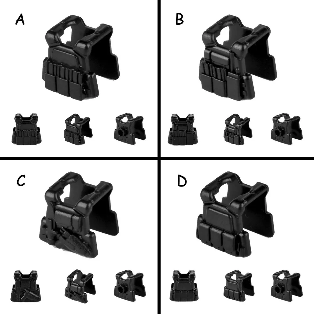 Swat Tactical Vest Armor Set For Special Police Land Force Giubbotto Antiproiettile Fanteria Army Moc Building Block Brick Bricks Set