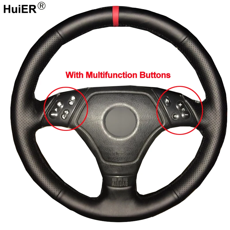 Huier Cucito A Mano Volante Auto Copertura Della Ruota Di Copertura Volant Fonda Volante Per Bmw E36 E46 E39 Treccia Sul Volante Accessori Per Auto