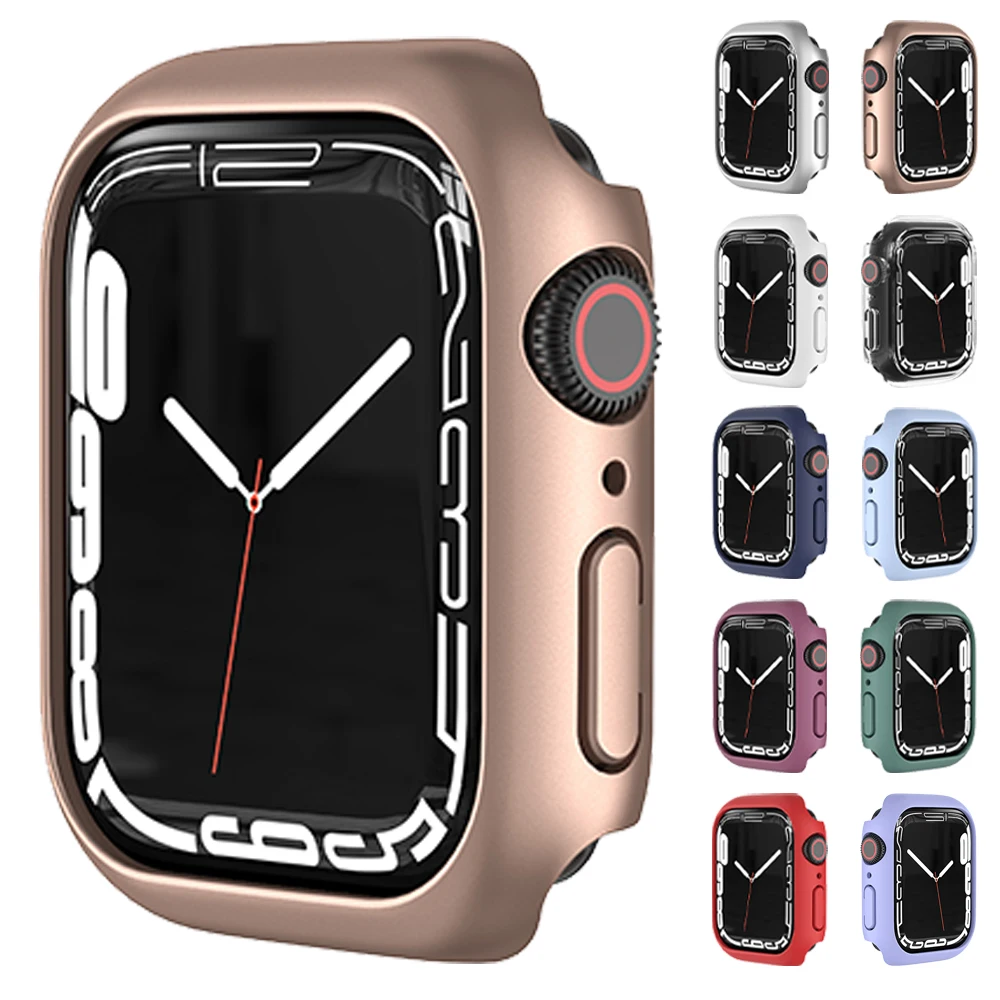 Custodia Protettiva Per Pc Opaca Per Apple Watch 7 41Mm 45Mm Cover Per Paraurti Telaio Paraurti Per Serie Iwatch 7 41Mm 45Mm Accessori