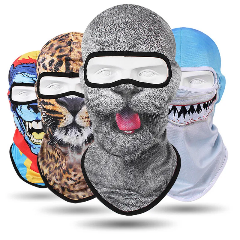2019 Ciclismo Viso Maschera Della Bici Sciarpa Della Bicicletta Bandana Al Collo Guardia Viso Balaclava 3D Animale Cane Gatto Outdoorsunscreen Cs Copr