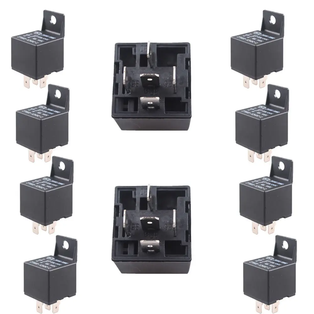 Ee Supporto 10Pcs Car Automotive Camion Motore 12 V 12 Volt Dc 40A Amp Spdt Relay 5Pin