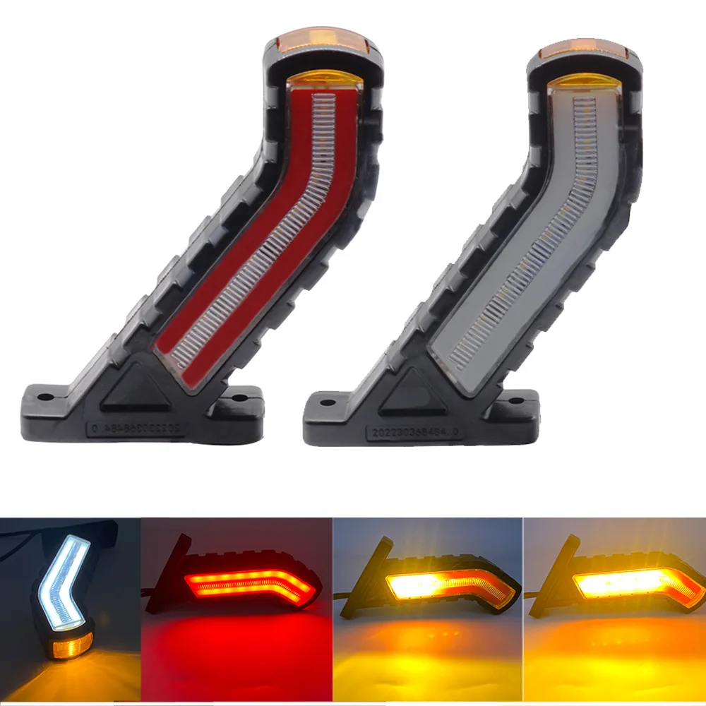 Nuovo Rimorchio Impermeabile Led Outline Marker Truck Light Side Marker 12V-24V Illuminazione Neon Stelo Side Marker Lamp Per Rimorchio 2 Pezzi