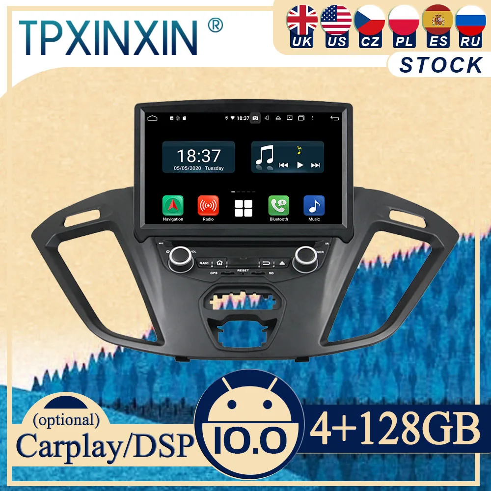 Px6 Per Ford Transit Custom 2016 Android10 Carplay Radio Player Car Gps Navigation Head Unit Car Stereo Wifi Dsp Bt