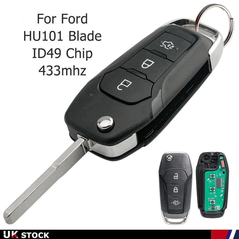 Per Il 2016- 2019 Ford Transit Custom Mk8, Transit 433Mhz Remote Key Fob Id49 Chip