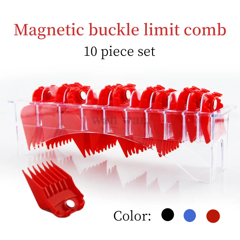 10 Pz/Set Pettine Limite Per Wahl Tagliacapelli Clipper Guard Barber Shop Pro Guida Al Taglio Pettini Con Magnetismo Y1211