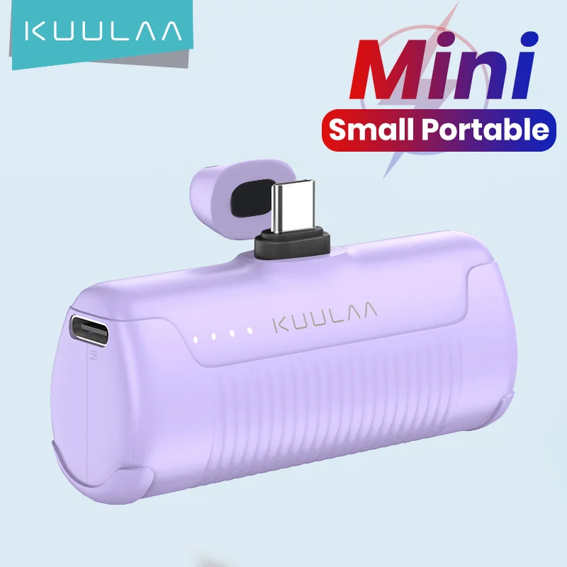 Kuulaa Mini Power Bank 4500Mah Powerbank Caricabatterie Portatile Per Iphone 15 14 13 12 Pro Max Batterie Esterne Per Samsung/Xiaomi