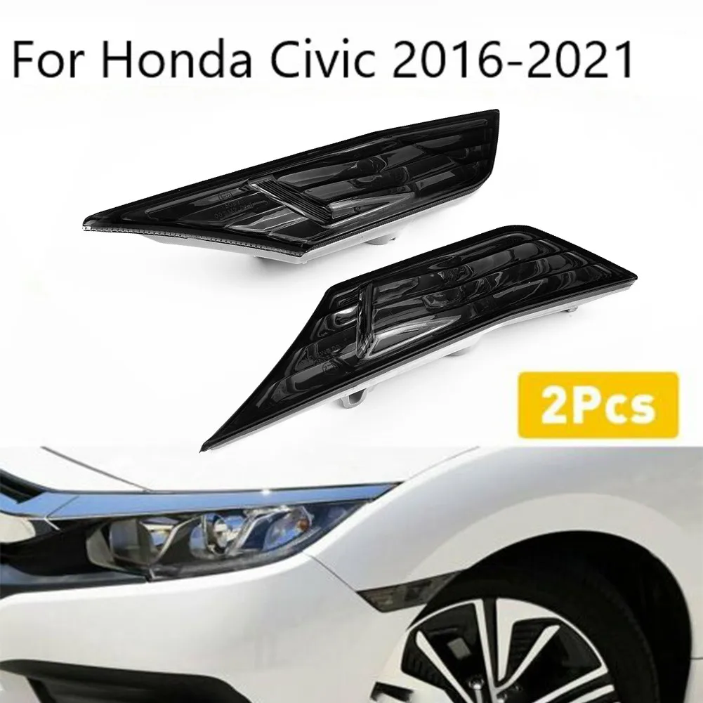 Led Side Marker Light Fumé Side Marker Signal Lights Marker Lamp Lens Con Lampadine A Led T10 Per Honda Per Civic 2016 2017 2018