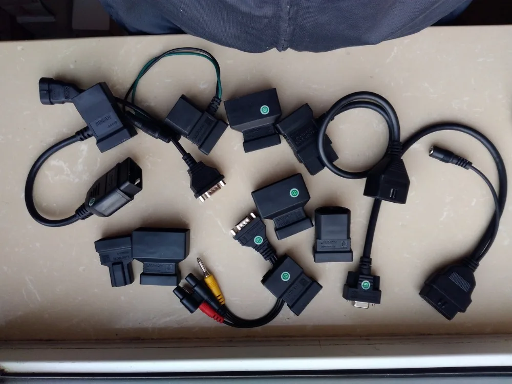 100% Original For Launch X431 Pro All Full Sets Of Standared Obd-Ii Adaptors Obd Ii Cables Obd Cable Obd2 Connectors Connecter