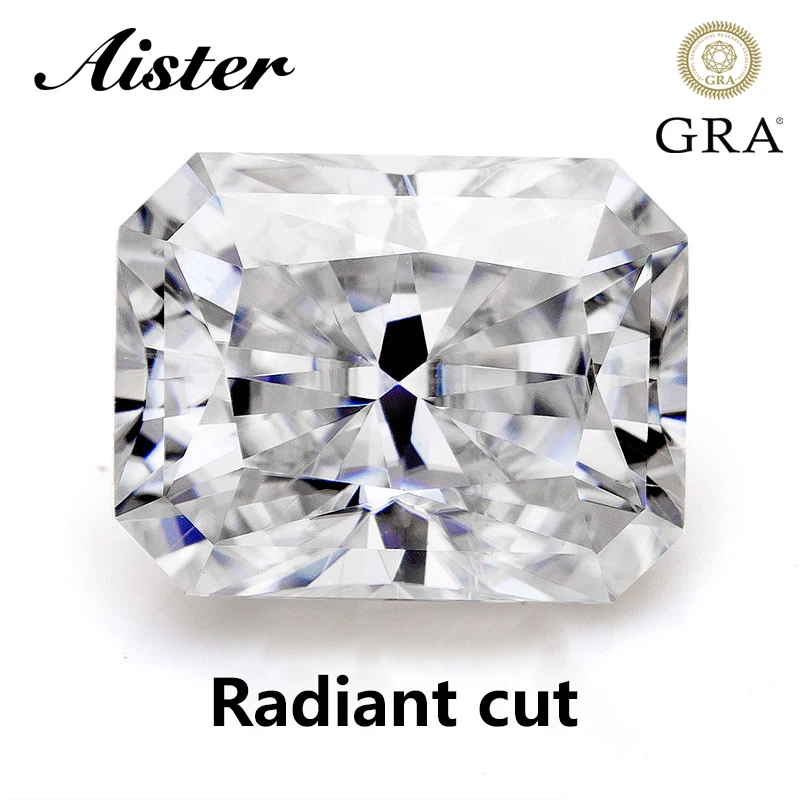 Real D Incolore Moissanite Stone Taglio Radiante Vvs1 Lab Diamond Gemstone Superato Diamond Test Con Rapporto Gra