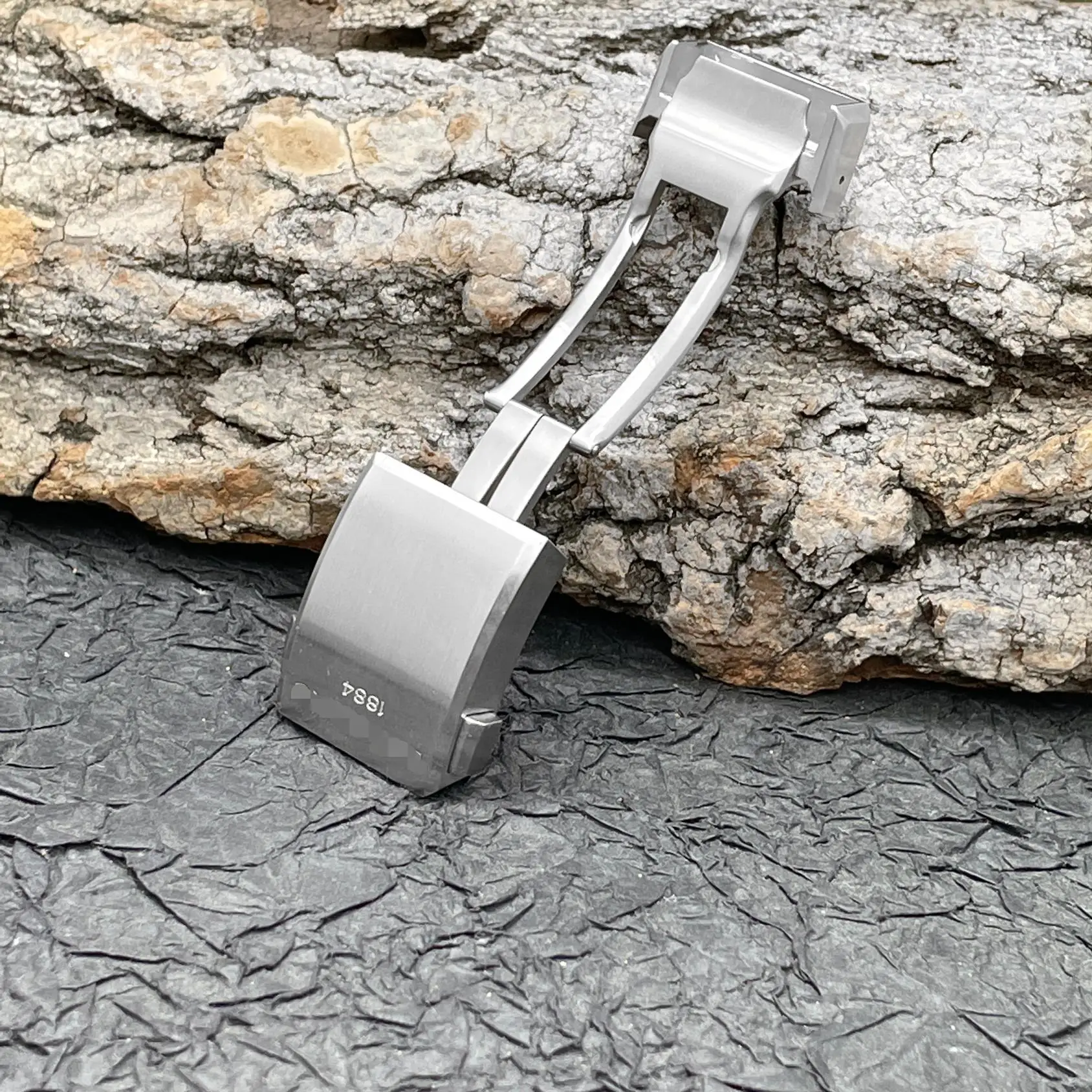 Top Quality 316L Stainess Steel Buckle For Breitling Watchband 20Mm Brushed Double Click Clasp Strap Folding Buckle With Logo