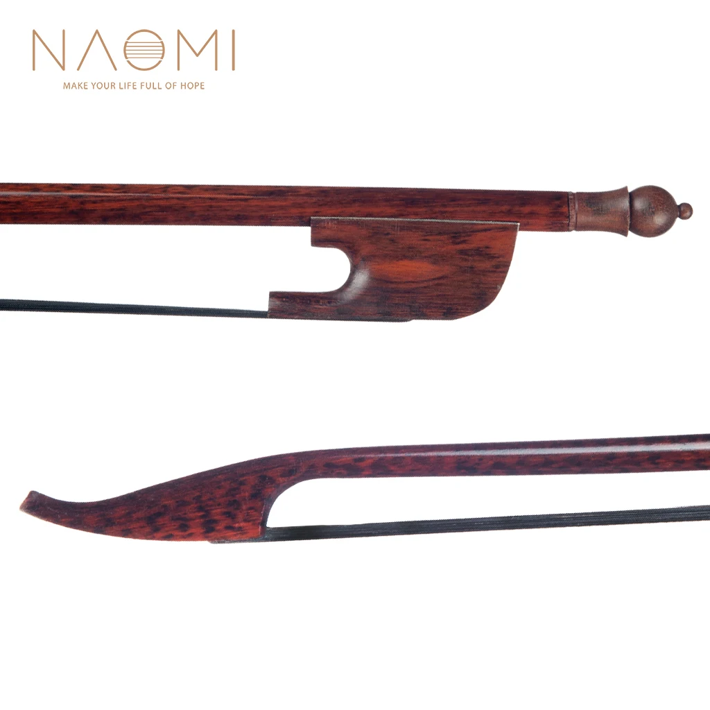 Tiffany Professional 16 ''Size Viola Bow Stile Barocco Serpente Nero Crine Di Cavallo Fatto A Mano Viola Bow Forte E Potente Resilienza