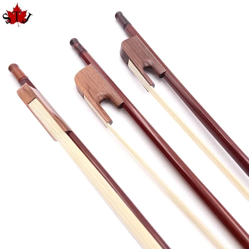 1 Pz Forte E Bellissimo Stile Barocco Brazilwood Viola Bow, Coda Di Cavallo Bianca Equiseto
