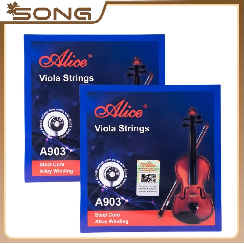 Alice A903 Viola Strings Steel Core Alloy German-Silver Twining Strings, A-D-G-C Viola String, Accessori Per Parti Viola