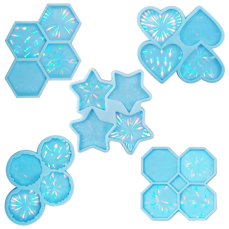 Holographic Light Shadow Silicone Molds Diy Epoxy Resin Casting Mold Mobile Phone Holder Mold Cell Phone Bracket Mould
