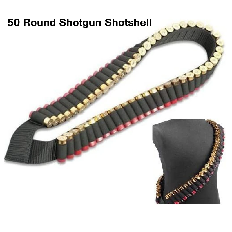 10 12 E 20 Gauge Ga Stealth Nero 50 Round Shotgun Shotshell Munizioni Shot Shell Spalla Bandoliere Carrier