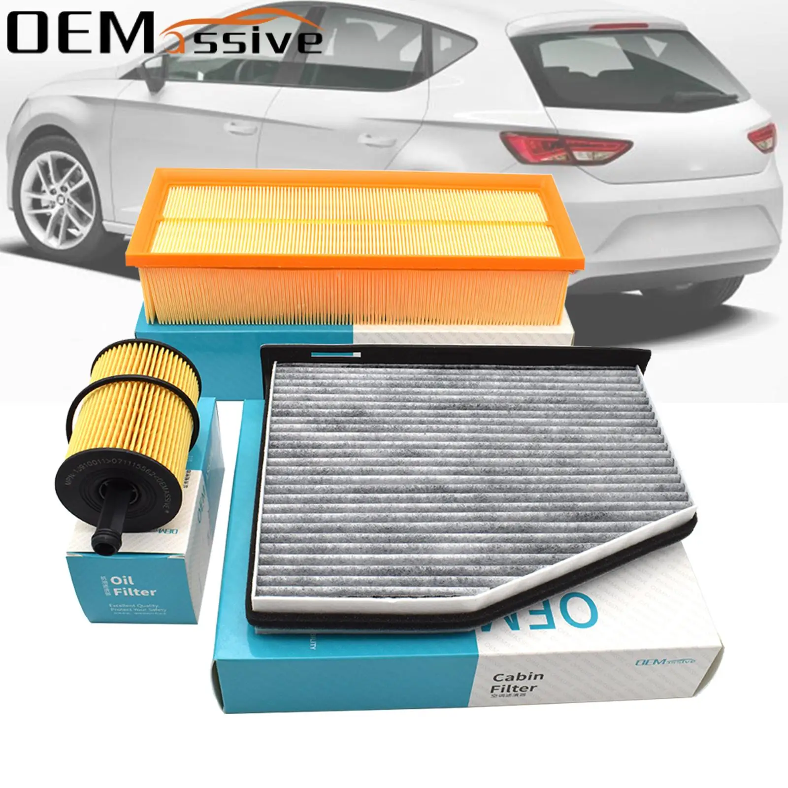 Filtro Olio Abitacolo Polline 071115562 1 K0819644 Muslimfor Seat Leon 2 Mk2 1P Azv Bkc Bkd Bmn 1.9 2.0 Tdi Motore 2005 - 2012