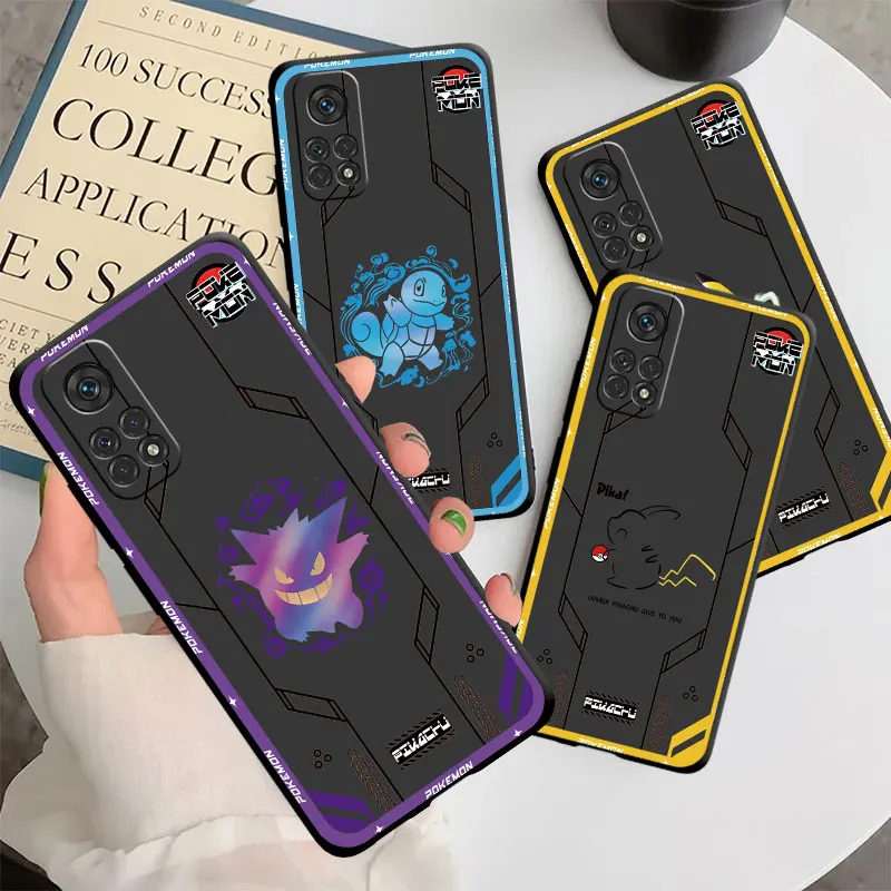 Custodia Per Telefono Per Xiaomi Mi 13 12 9 11 10T Lite Note10 9T 12T 12S 13 Pro 10A Cc9 Cover In Silicone Nero Pikachu Evo Gengar Bulbasaur