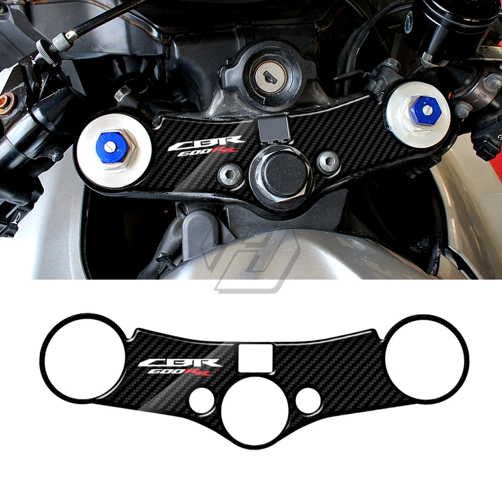 Per Honda Cbr600Rr 2007-2016 3D Carbon-Look Superiore Triple Yoke Defender