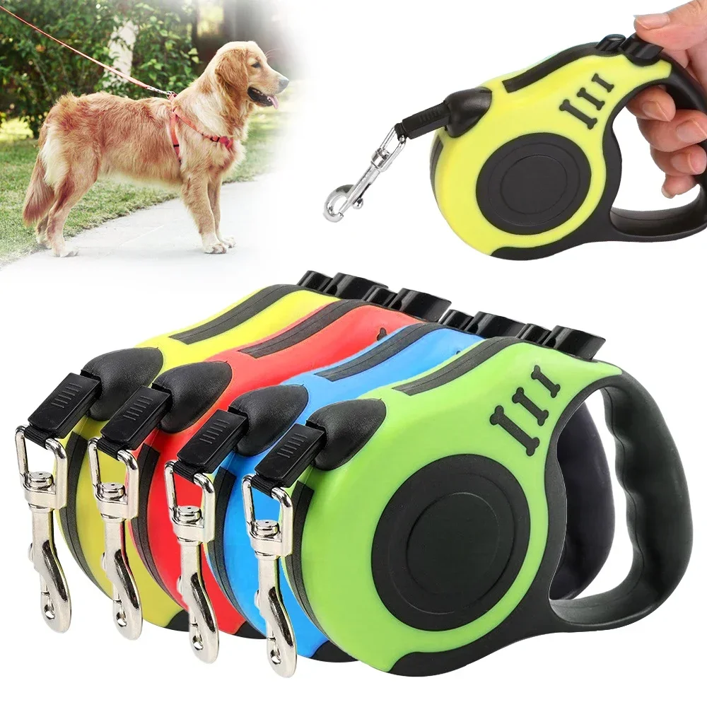 3/5M Guinzaglio Durevole Automatico Retrattile Nylon Cat Lead Extension Puppy Walking Running Lead Roulette Per Cani