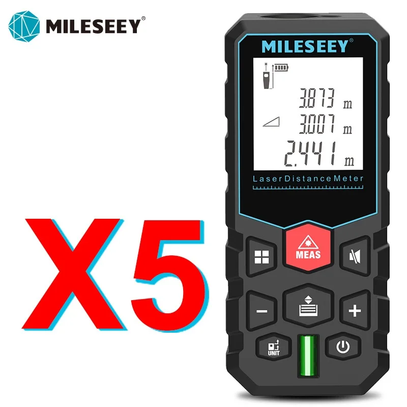 Mileseey Misuratore Di Distanza Laser Roulette Elettronica Laser Digital Tape Telemetro Trena Metro Laser Range Finder Nastro Di Misurazione