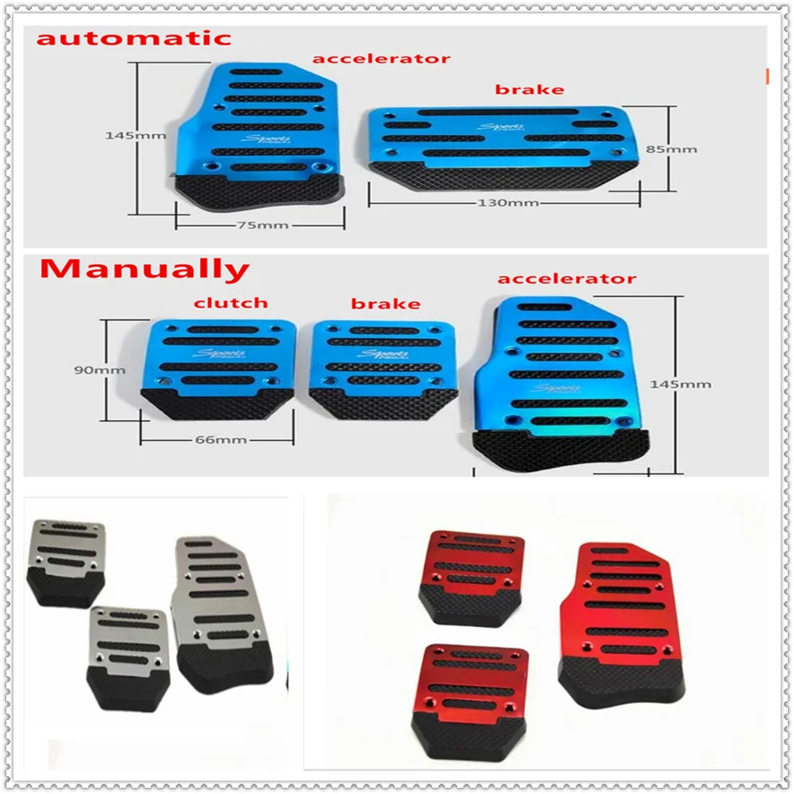 Auto Manuale Cambio Automatico Freno Antiscivolo Pedale Pad Cover Protector Per Fiat Fiorino 595 500 500S Toro Fullback Aegea