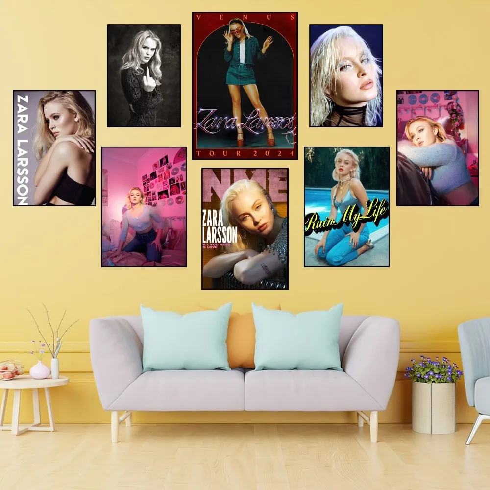 Hot Singer Z-Zara Larsson Music Poster Stampe Pittura Murale Camera Da Letto Soggiorno Decorazione Ufficio Piccolo