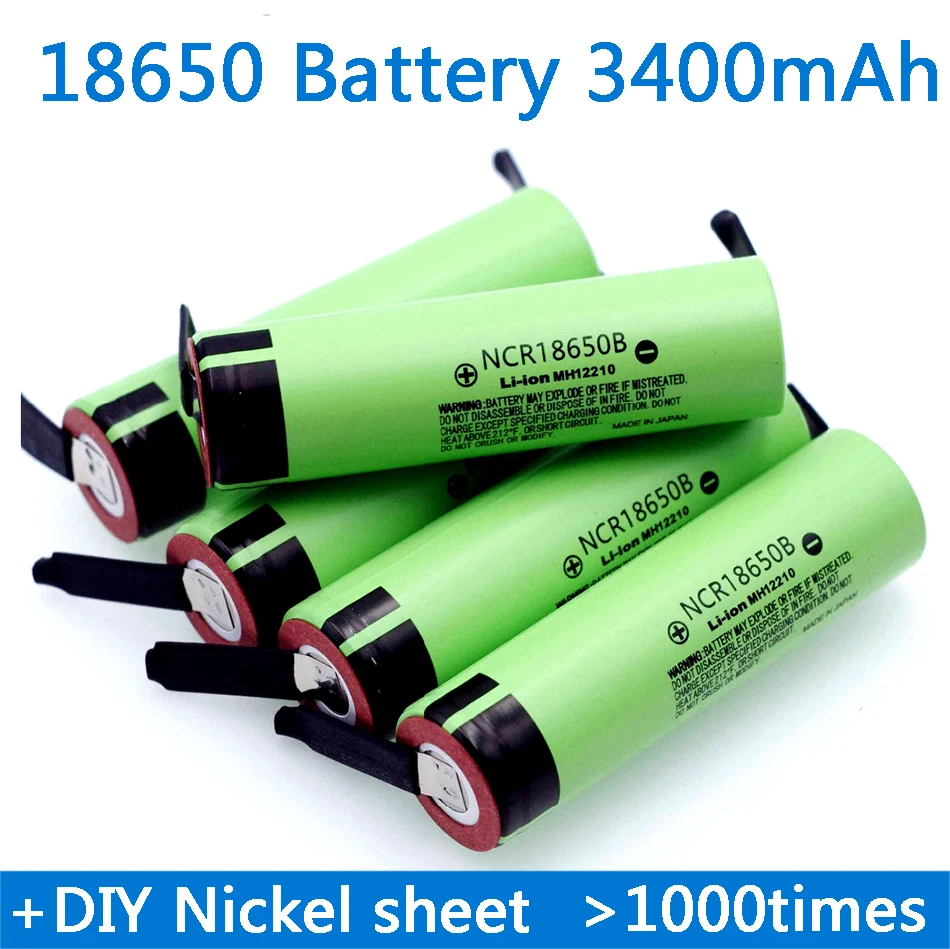 Nuova Batteria 18650 3.7V 3400Mah 20A 18650 Batteria Ricaricabile Ad Alta Corrente Per Batterie Torcia Per Batteria 18650 Nichel