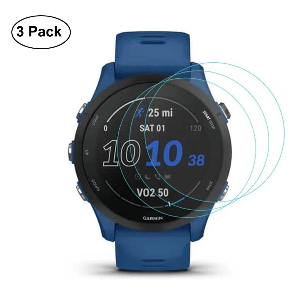 Confezione Da 3 Per Garmin Forerunner 255/255 Proteggi Schermo Musicale In Vetro Temperato, Vetro Temperato Per Garmin Forerunner 255 Film