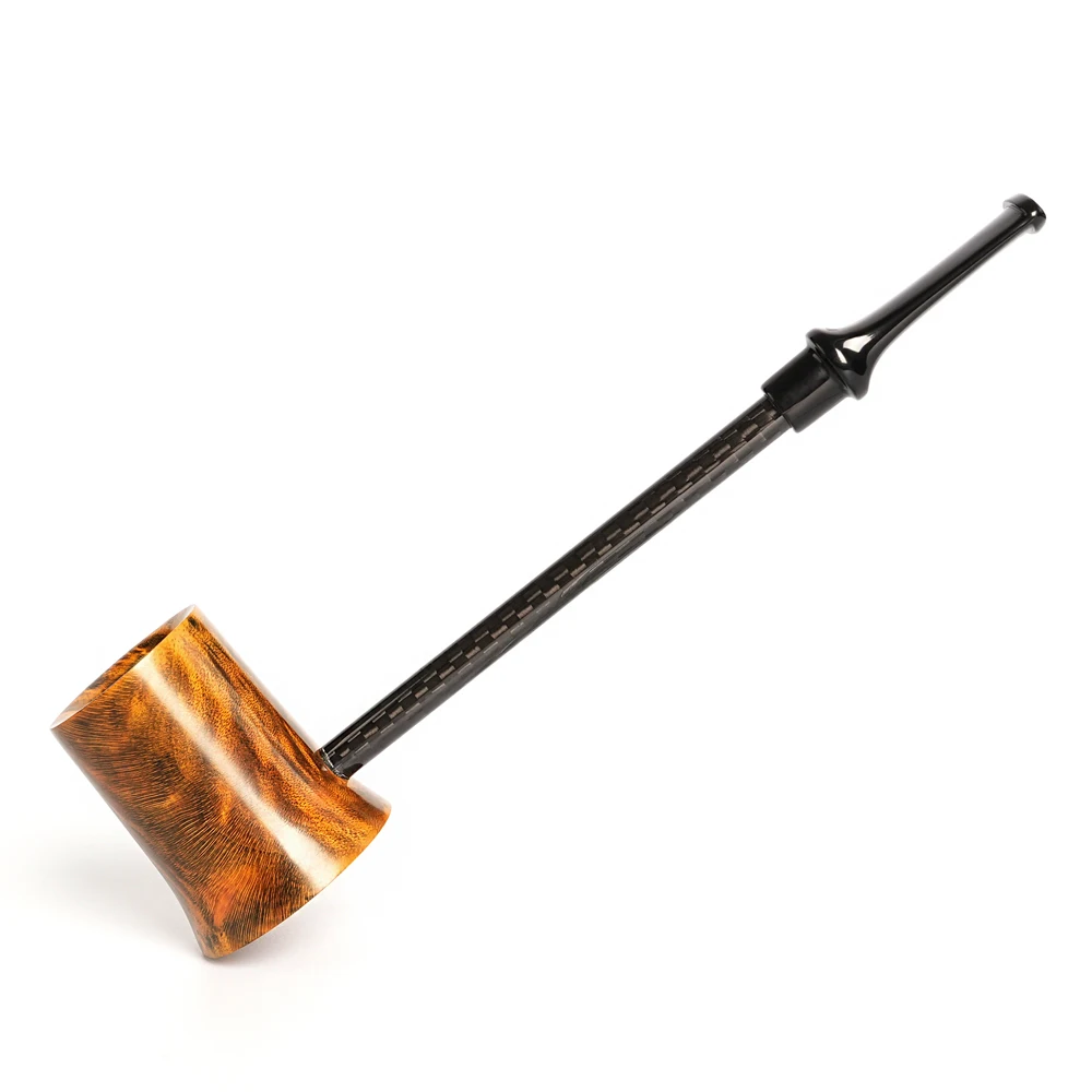 Popeye Pipe In Fibra Di Carbonio 3Mm Filtro Stelo Master Design Pipe Handmade Briar Wood Tabacco Pipe Hammer Pipe Può Stare Sul Tavolo