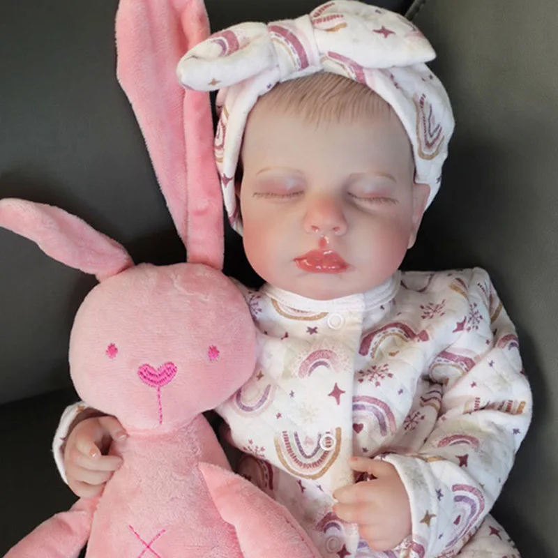 Bambole Reborn Realistiche Già Dipinte Da 50Cm Loulou 3D Skin Realistico Baby Alive Bambole Appena Nate Toy Figure Kids Girl Gift