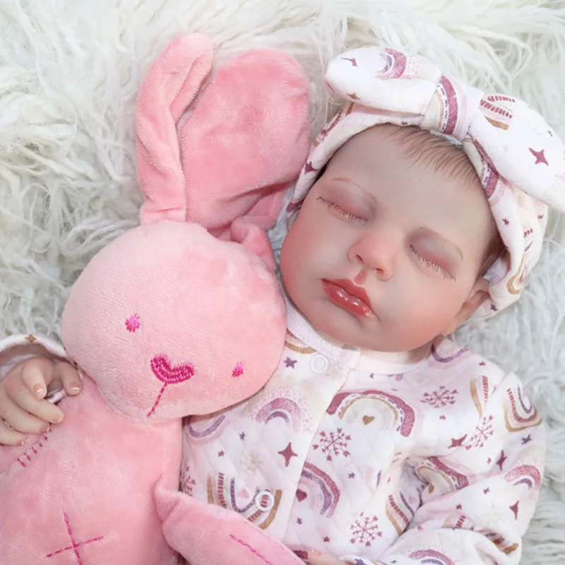 50Cm Loulou Reborn Baby Doll Realistico Baby Alive Realistico 3D Skin Bambole Appena Nate Toy Figure Kids Girl Gift Soft Siliconen Reborn