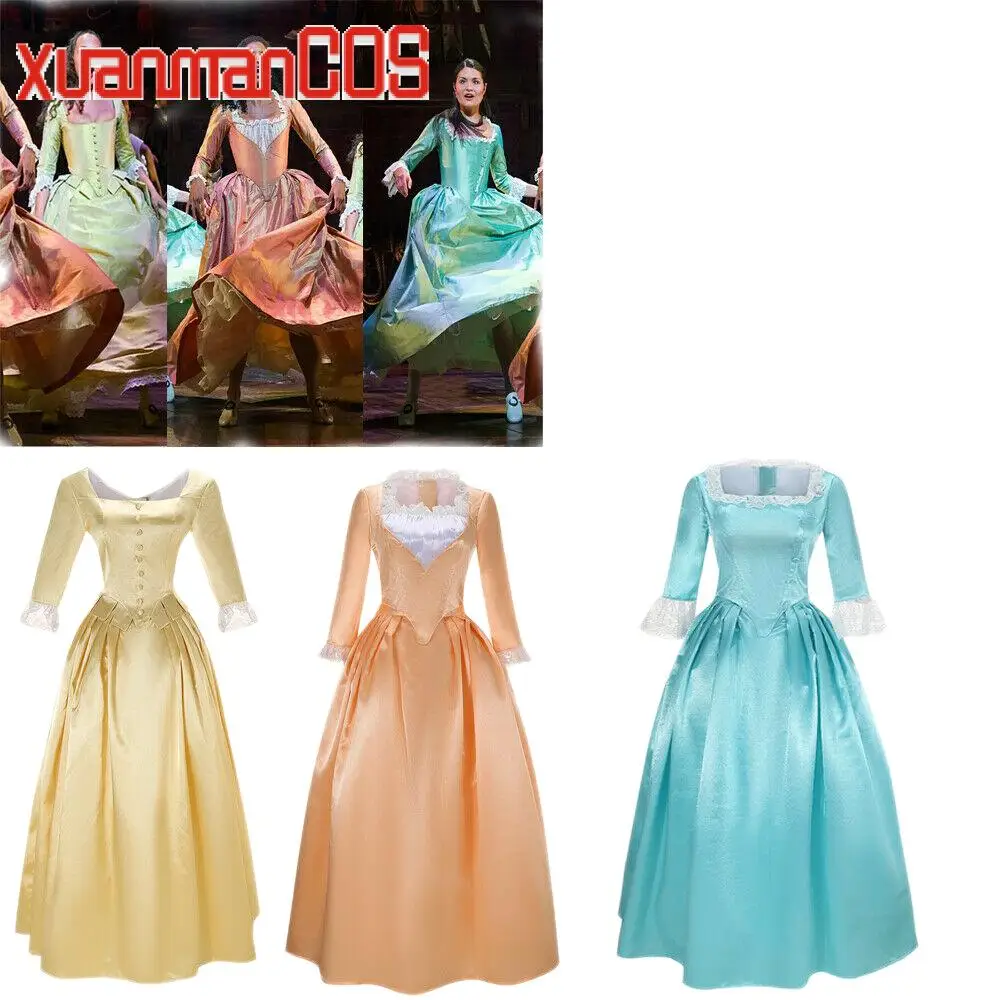 Anime Rock Opera Hamilton Musical Jenny Elizabeth Angelica Costume Cosplay Donne Adulte Vestono Halloween