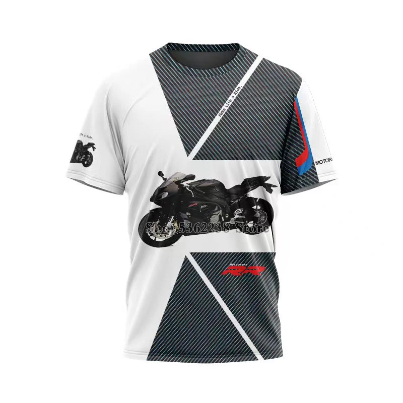 For Bmw S1000 Rr Black Jersey Sportsbike Motorsprot Moto Motorrad Uomo Corto Quick Dry Traspirante Non Sbiadisce T-Shirt