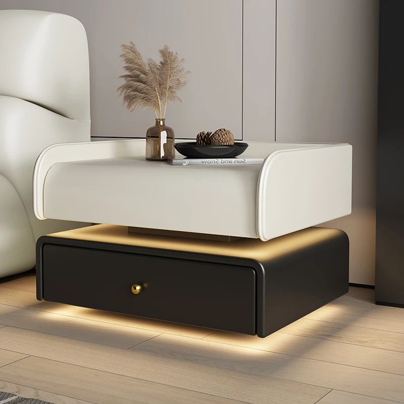Narrow Auxiliary Bedside Table Small Removable Living Room Luxury Bedside Table Dressing Cabinet Comodino Italian Furniture Gg