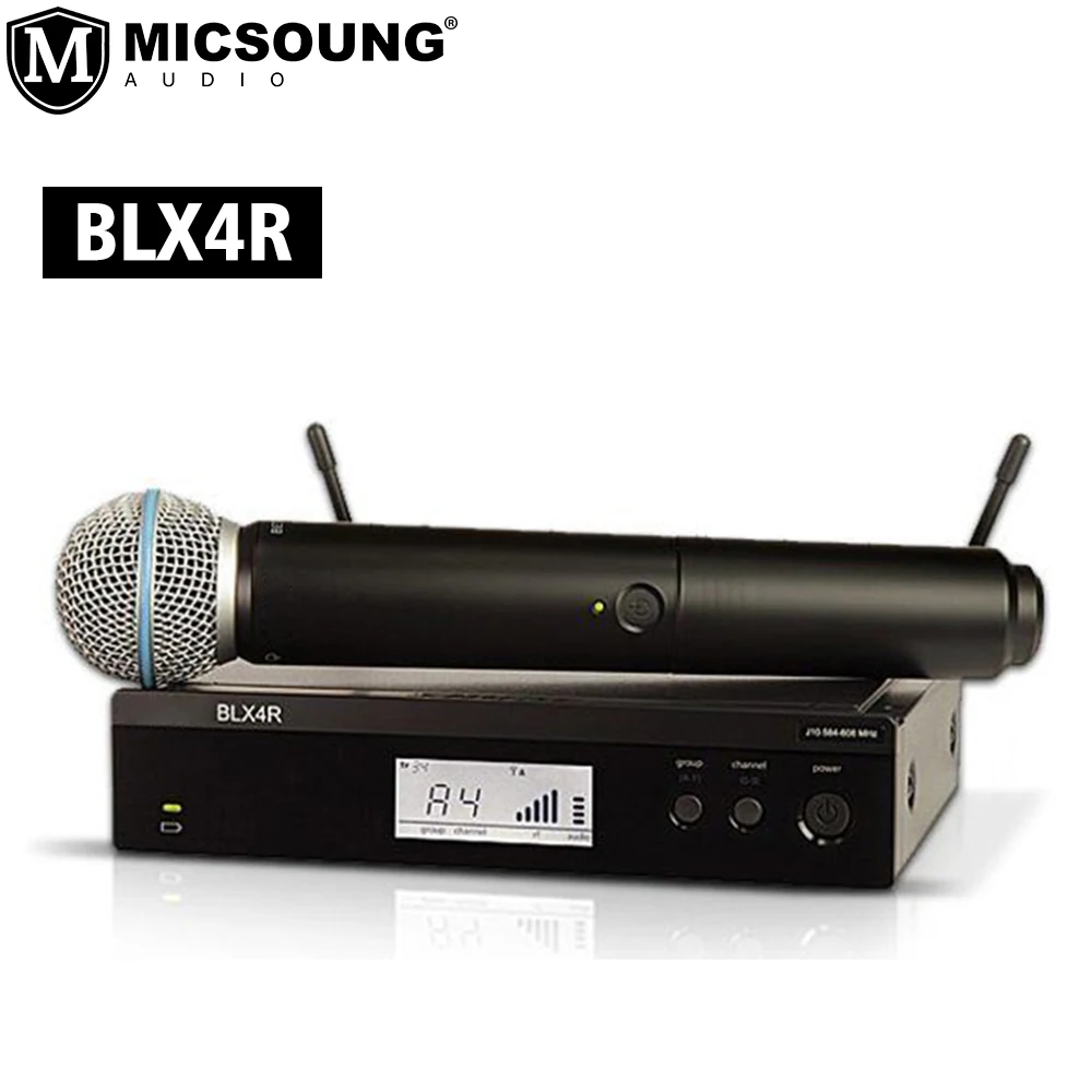 Mic Blx4R Pg58 Beta58A Sm 58 Beta58 Microfono Wireless Palmare Uhf Microfoni Kit Sistema Blx4 Blx288 Per Karaoke Stage Per Shure